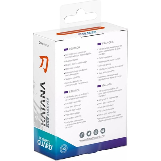 Ultimate Guard Katana Card Sleeves Standard Size Orange (100 Sleeves) image 2