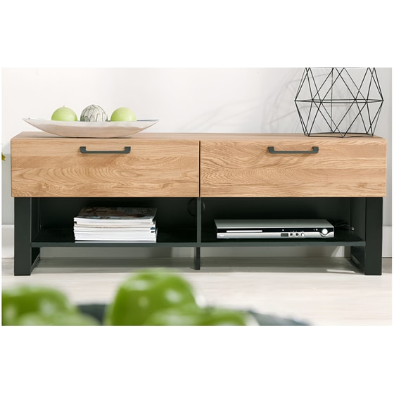Έπιπλο Τηλεόρασης Polihome Rivina 135x42x46cm - Καφέ/Μαύρο image 5