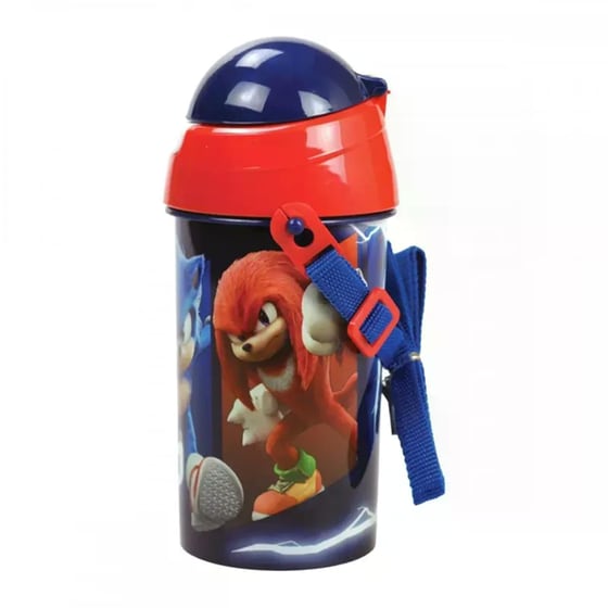 Παγούρι Gim Πλαστικό με Καλαμάκι Sonic 500ml (1 Τεμάχιο) image 1