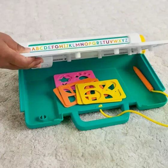 Γραφείο Μαθαίνω & Ζωγραφίζω Fisher-Price Tablet with LCD Screen for Kids image 3