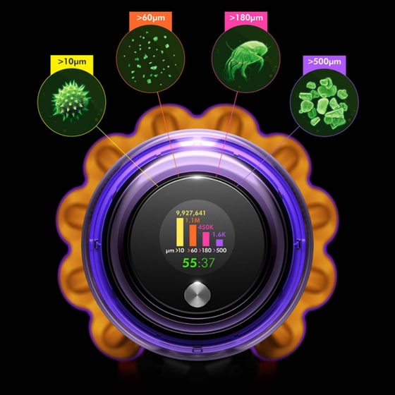 DYSON V15 Detect Absolute 25.2 V 0.76 L Gold/Iron/Gold Σκούπα Stick image 10