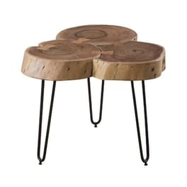 Τραπεζάκι Σαλονιού Woodwell από Ξύλο Ακακίας C36953 50x50x42cm - Καφέ