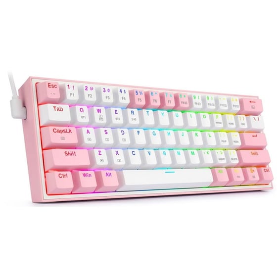 Redragon Fizz K616 Gaming Μηχανικό Ενσύρματο USB Πληκτρολόγιο RGB Ροζ (US) image 1