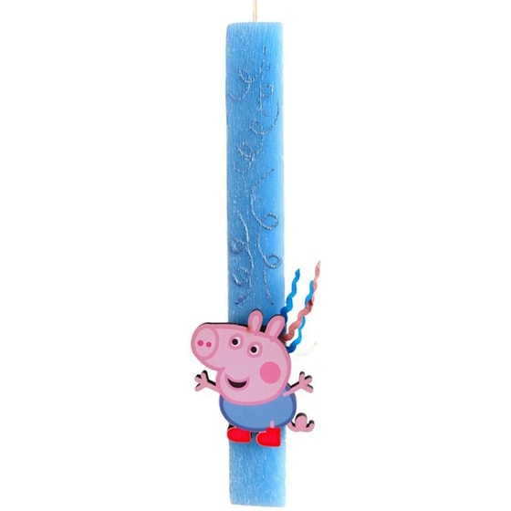 Χειροποίητη Λαμπάδα Αρωματική Peppa Pig Peppa Γαλάζια image 0