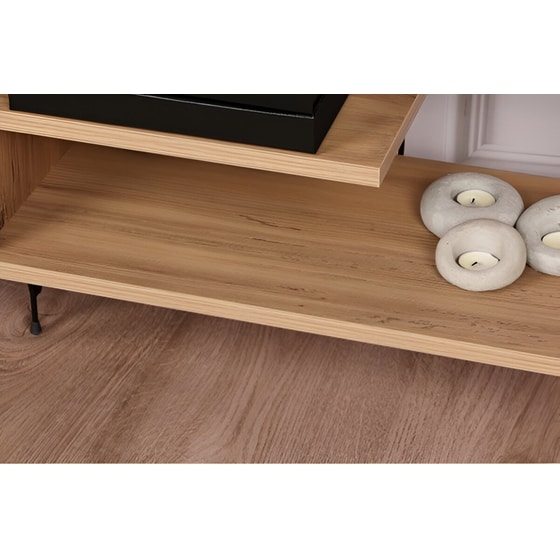 Έπιπλο Τηλεόρασης Sondrio από Μοριοσανίδα 120x30x44.5cm - Kαφέ image 8