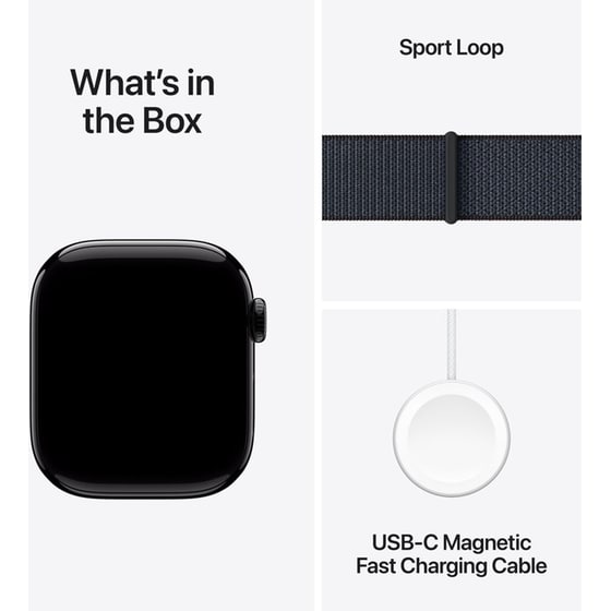 Apple Watch Series 10 GPS 42mm Jet Black Aluminium Case with Ink Sport Loop image 8