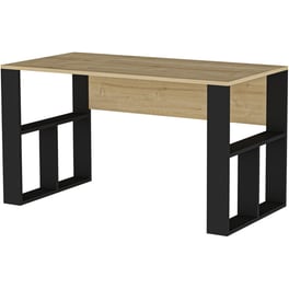 Γραφείo Μελέτης 24Mall Varese από Μοριοσανίδα 120x60x73.8 cm - Μπεζ/Μαύρο