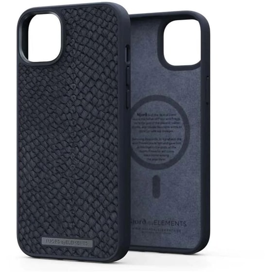 Θήκη Apple iPhone 14 Plus - Njord Salmon Leather MagSafe Case - Black image 0