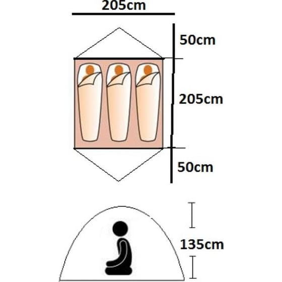 Σκηνή Igloo Campus Kenya για 4 Άτομα 3 εποχών 1500mm - Πράσινο image 1