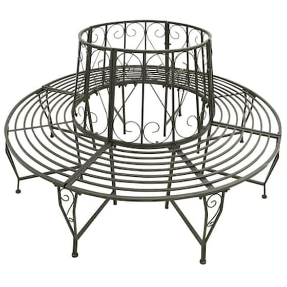 Παγκάκι Δέντρου VidaX Ατσάλινο 160x89 cm - Γκρι/Ασημί image 2