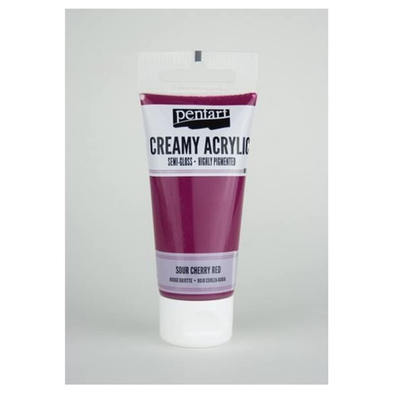 Χρώμα Ακρυλικό Creamy Semi-gloss 60ml Pentart – Sour Cherry Red