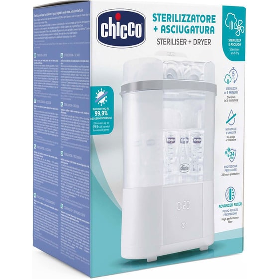 Chicco Βρεφικός Αποστειρωτής Μπιμπερό Ηλεκτρικός & Στεγνωτήρας με Φίλτρο με 6 Θέσεις image 1