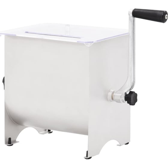 Ζυμωτήριο Κρεάτων VIDAXL 50959 με Κάδο 20 L Ασημί image 2