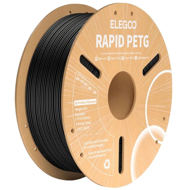 Elegoo Νήμα 3D Εκτυπωτή Rapid PETG 1.75mm - Μαύρο