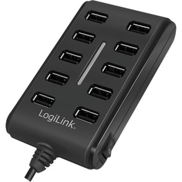LogiLink UA0125 USB Hub 10-Port USB 2.0 συμβατό με USB-A