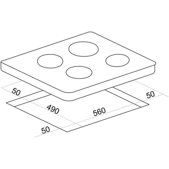 DAVOLINE IND 7204 60 cm Μαύρο Εστία Επαγωγική Αυτόνομη image 1