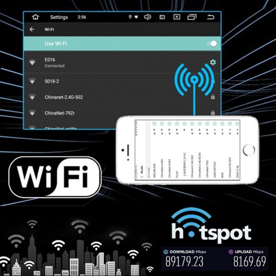 Ηχοσύστημα με Αναδιπλούμενη Οθόνη Αφής 7" 1-DIN Android GPS Wi-Fi Bluetooth 2GB/ 16GB KS-F9802 - Μαύρο image 2