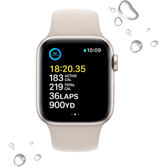 Apple Watch SE Starlight Aluminium GPS 40mm - Starlight Sport Band Regular image 3
