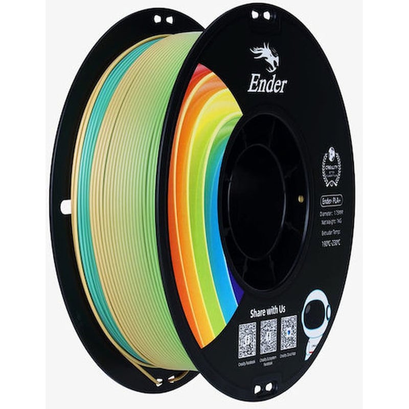 Creality Νήμα 3D Εκτυπωτή PLA+ 1kg 1.75mm - Rainbow Ender