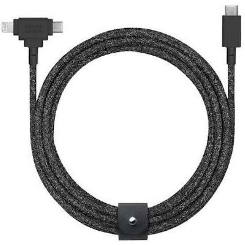 NATIVE UNION Καλώδιο Φόρτισης Native Union Belt Cable Duo (USB-C σε USB-C Lightning) 1.5m - Cosmos