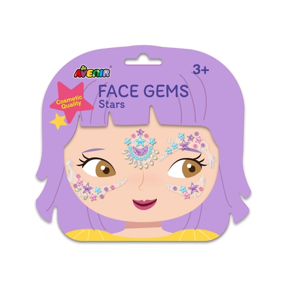 Σετ Παιδικά Αυτοκόλλητα Avenir Face Gems Stars image 1