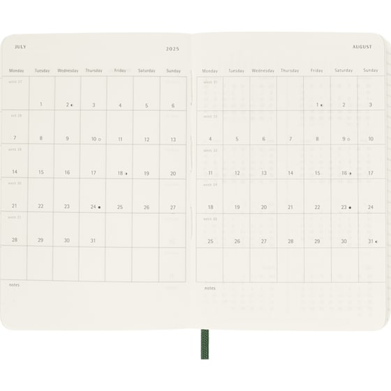Ημερολόγιο Ημερήσιο Moleskine 2026 12Μ Pocket Myrtle Green Soft image 4