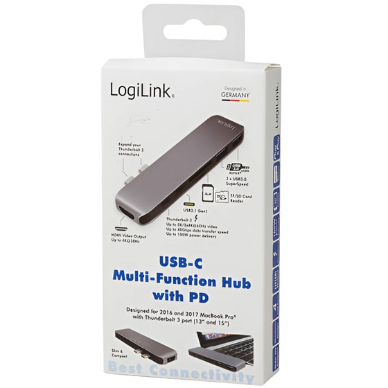 Docking Station LogiLink UA0302 7-Port USB 3.0 συμβατό με Dual USB-C image 4