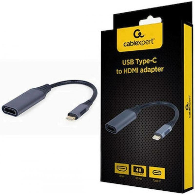 Μετατροπέας Cablexpert USB-C Male σε HDMI Female - Γκρι (a-usb3c-hdmi-01)