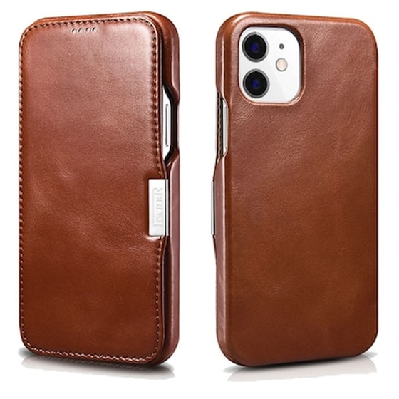Θήκη Apple iPhone 12/iPhone 12 Pro - Icarer Side-open Vintage Series - Brown image 0