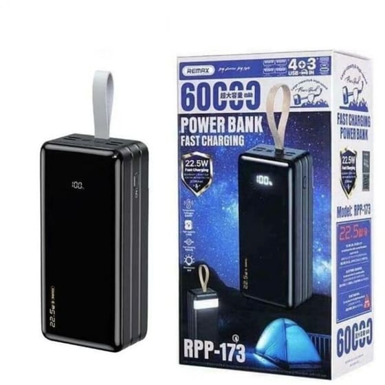 Powerbank Remax RPP-173 60.000 mAh - Μαύρο image 1