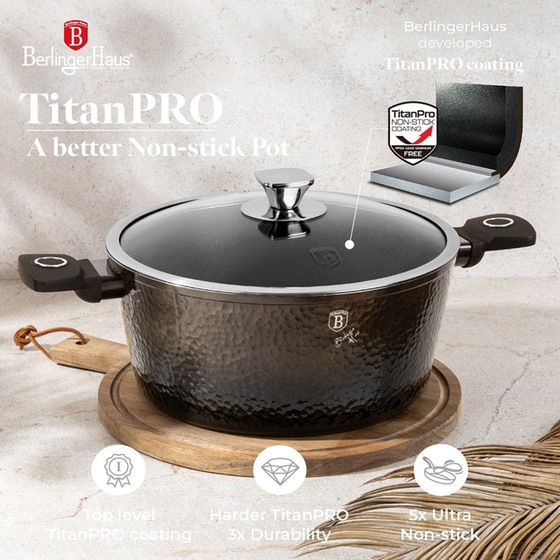 Σετ Μαγειρικά Σκεύη BERLINGER BH-8244 15  τμχ Μαύρο image 1