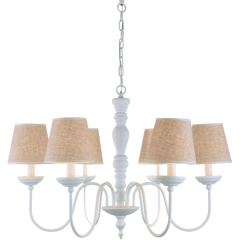 HOMELIGHTING Φωτιστικό Οροφής Homelighting Orion E14 Μεταλλικό 76x50cm - Λευκό/Μπεζ