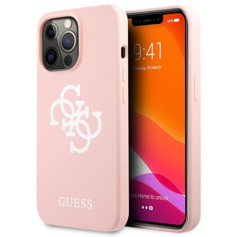 GUESS Θήκη Apple iPhone 13 Pro Max - Guess 4G Logo Collection - Ροζ
