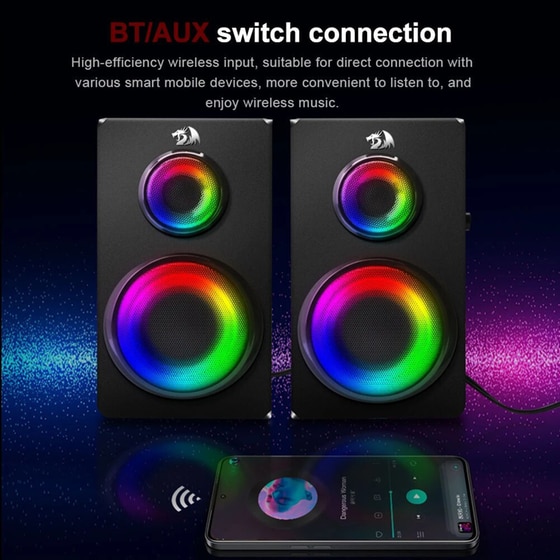 Ηχεία 2.0 Redragon Lynch GS811 7W - Μαύρο image 2