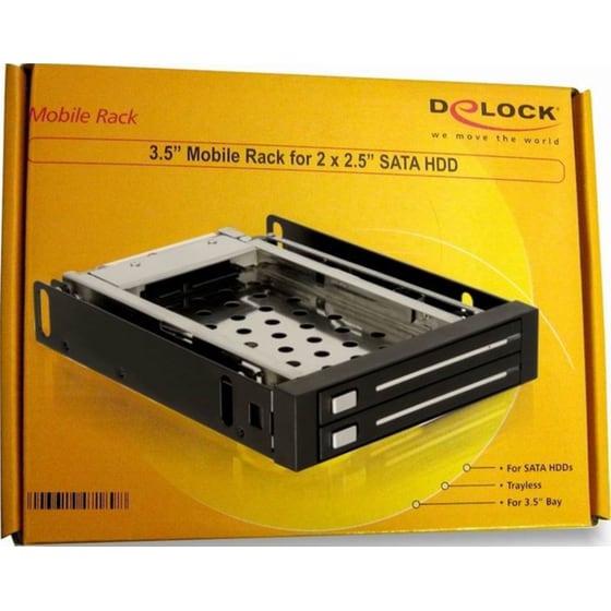Rack για SATA HDD/SSD 2.5'' Delock TR47189-Μαύρο image 1
