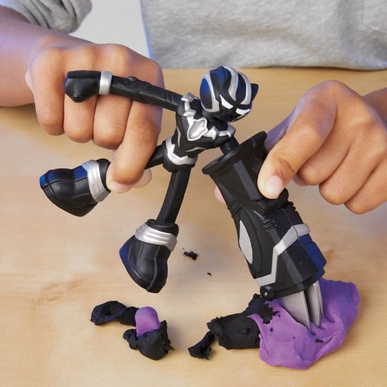 Hasbro Play-Doh Marvel Hero Adventure Set Spiderman/ Black Panther/ Captain America 6 Τμχ image 9