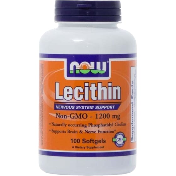 Λιποδιαλύτης Now Lecithin 1200mg - 100 κάψουλες image 0