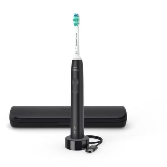 PHILIPS Sonicare 3100 Series Ηλεκτρική Οδοντόβουρτσα Και Θήκη Ταξιδίου Μάυρο (HX3673/14) image 0