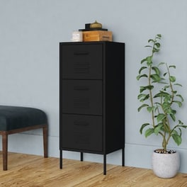 Ντουλάπι Αποθήκευσης Vidaxl από Ατσάλι 4.,5x35x101.5 cm  - Μαύρο