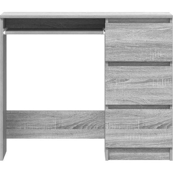 Γραφείο VidaXL από Επεξεργασμένο Ξύλο 90x45x76 cm - Γκρι Sonoma image 4