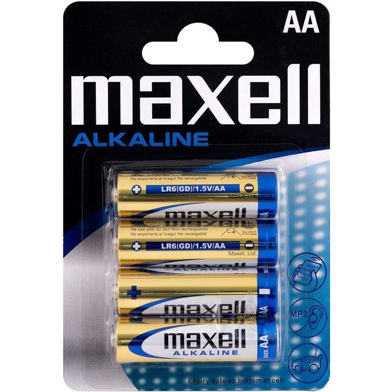 MAXELL Maxell Αλκαλικές Μπαταρίες LR6 AA 1.5V 4τμχ