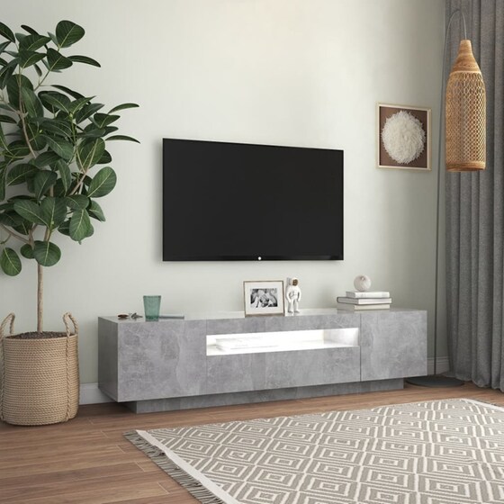 Έπιπλο Τηλεόρασης VidaXL από Μοριοσανίδα 160x35x40cm - Γκρι image 4