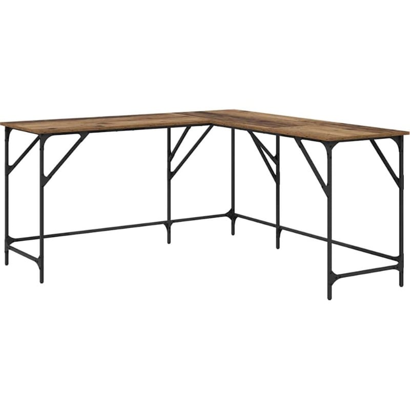 Γραφείο VidaXL από Επεξεργασμένο Ξύλο 149x149x75 cm - Παλιό Ξύλο