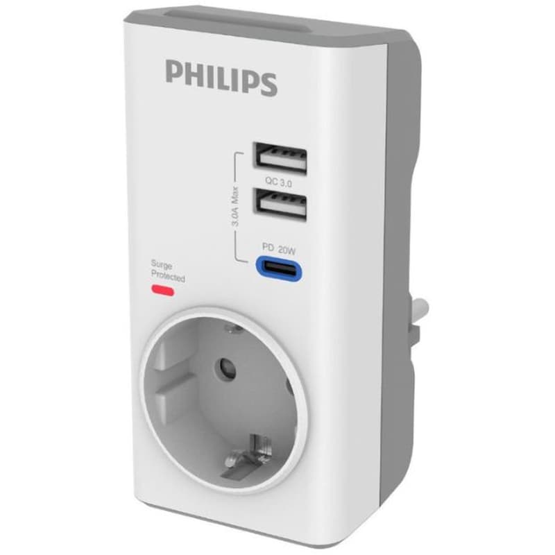 PHILIPS Μονόπριζο ασφαλείας Philips CHP8010W - Λευκό