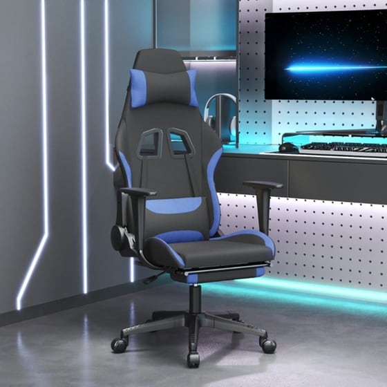 Καρέκλα Gaming VIDAXL 3143749 με Υποπόδιο - Μαύρο image 10