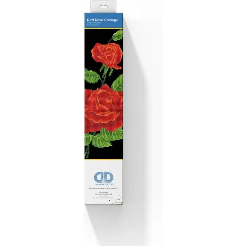 DIAMOND DOTZ Diamond Dotz Red Rose Corsage 27x42