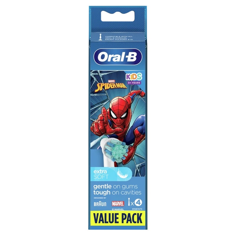 ORAL-B Ανταλλακτικές Κεφαλές ORAL-B Παιδικό Spiderman Σετ 4 Τεμ