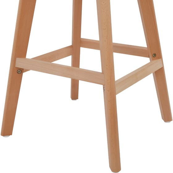 Σκαμπό Μπαρ Polihome Fiona Ξύλινη 47.5x57x104.5cm 4Τμχ- Γκρι image 4