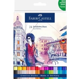 Μαρκαδόροι Ζωγραφικής Faber Castell Διπλοί Goldfaber Aqua (24 Τεμάχια)