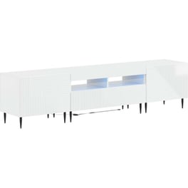 Έπιπλο Τηλεόρασης VidaXL με LED 3 τμχ 178 x 35 x 43 cm - Γυαλιστερό Λευκό